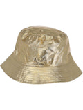 90s Gold Bucket Hat Dress Loud