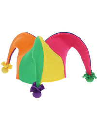 Neon Rainbow Jester Hat Dress Loud
