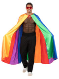 Rainbow Satin Cape Dress Loud