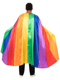 Rainbow Satin Cape Dress Loud