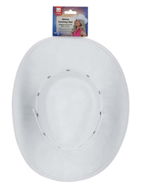 White Cowboy Hat, Felt, with Cord Dress Loud