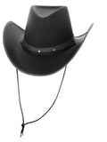 Black Cowboy Hat, Felt, with Cord Dress Loud