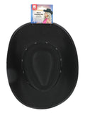 Black Cowboy Hat, Felt, with Cord Dress Loud
