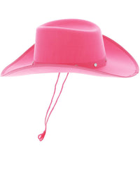 Hot Pink Cowboy Hat, Felt, with Cord Dress Loud