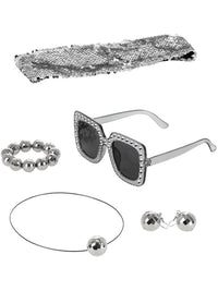 70s Disco Ball Jewellery Kit Dress Loud