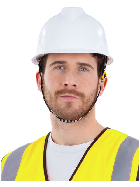 White Builders Helmet, Adjustable Dress Loud