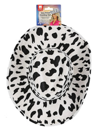 Cow Print Cowboy Hat, with Cord Dress Loud