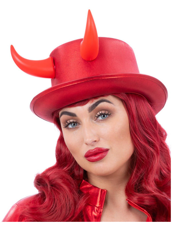 Fever Deluxe Red Devil Metallic Top Hat Dress Loud