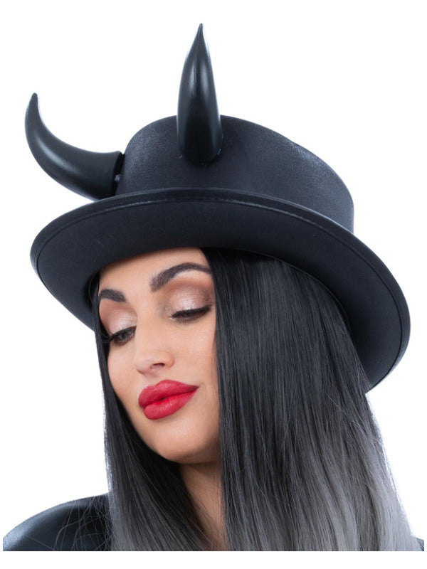 Fever Deluxe Black Devil Metallic Top Hat Dress Loud