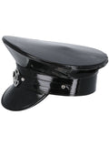 Fever Deluxe Black Wetlook Occult Captains Hat Dress Loud