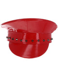 Fever Deluxe Red Wetlook Studded Captains Hat Dress Loud