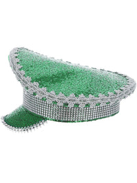 Fever Deluxe Alien Sequin Captains Hat Dress Loud