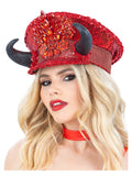 Fever Deluxe Devil Sequin Captains Hat Dress Loud