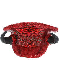Fever Deluxe Devil Sequin Captains Hat Dress Loud