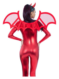 Red Mesh Devil Wings Dress Loud