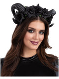 Black Demon Floral Headband Dress Loud
