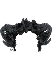 Black Demon Floral Headband Dress Loud