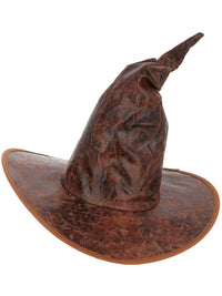 Distressed Mock Leather Wizard Hat Dress Loud