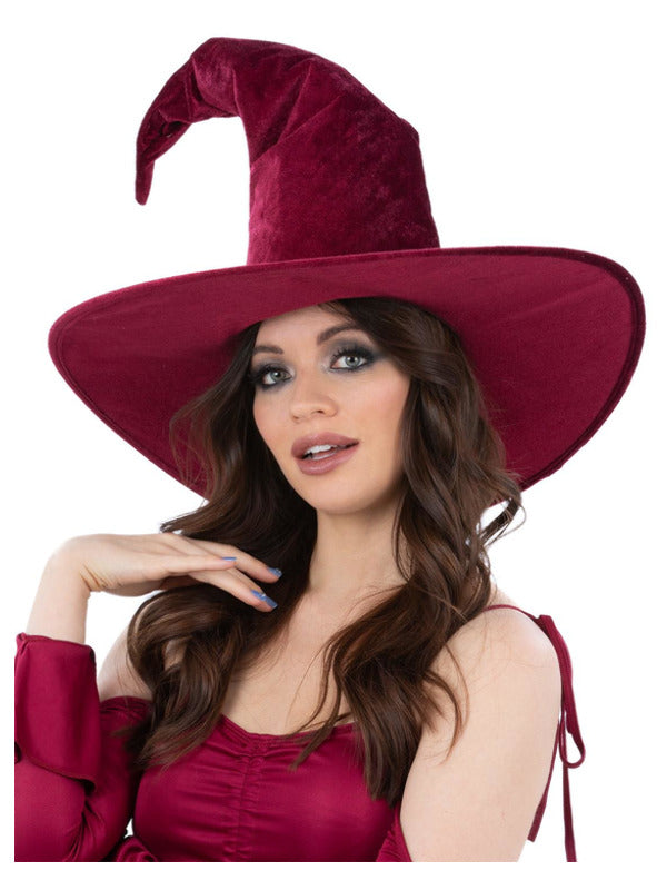 Burgundy Velour Witch Hat Dress Loud