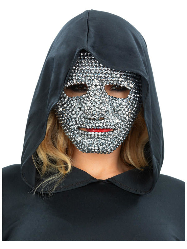 Silver Jewelled Robot Mask Dress Loud