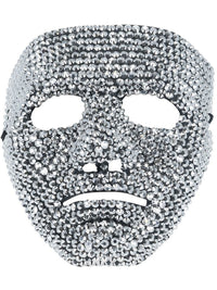 Silver Jewelled Robot Mask Dress Loud