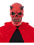 Red Devil Skull Latex Mask, with Moving Mouth Dress Loud