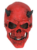 Red Devil Skull Latex Mask, with Moving Mouth Dress Loud