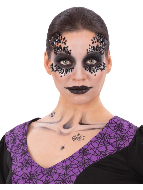 Smiffys Make-Up FX, Deluxe Black Widow Kit Dress Loud