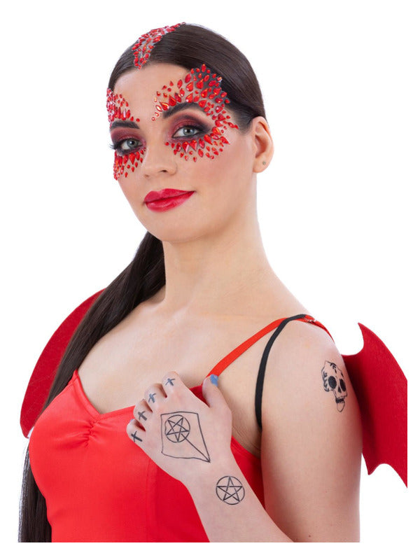 Smiffys Make-Up FX, Deluxe Devil Kit Dress Loud