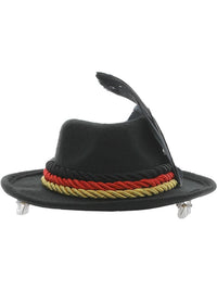 Mini Bavarian Trenker Hat, Black Dress Loud