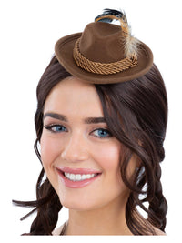 Mini Bavarian Trenker Hat, Brown Dress Loud