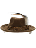 Mini Bavarian Trenker Hat, Brown Dress Loud