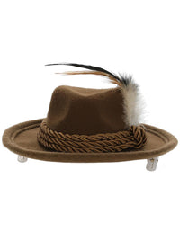 Mini Bavarian Trenker Hat, Brown Dress Loud