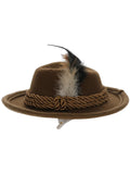 Mini Bavarian Trenker Hat, Brown Dress Loud