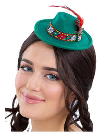 Mini Bavarian Trenker Hat, Green Dress Loud