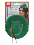 Mini Bavarian Trenker Hat, Green Dress Loud