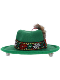 Mini Bavarian Trenker Hat, Green Dress Loud