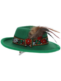 Mini Bavarian Trenker Hat, Green Dress Loud