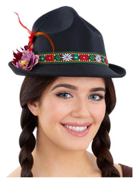 Dirndl Trenker Hat, with Feathers & Flowers Dress Loud