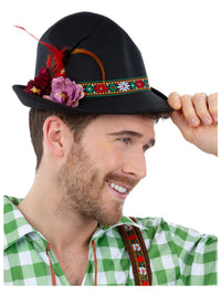 Dirndl Trenker Hat, with Feathers & Flowers Dress Loud