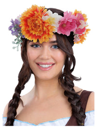 Deluxe Mid Summer Bavarian Maiden Flower Crown Dress Loud