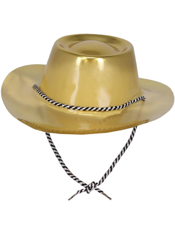 Gold Metallic Cowboy Hat Dress Loud