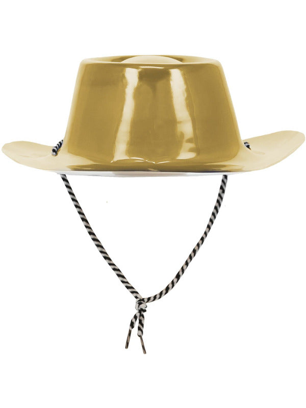 Gold Metallic Cowboy Hat Dress Loud