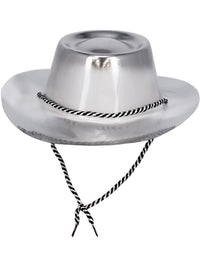 Silver Metallic Cowboy Hat Dress Loud