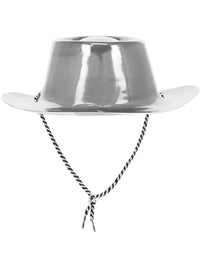 Silver Metallic Cowboy Hat Dress Loud