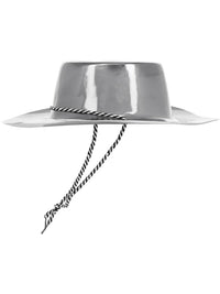 Silver Metallic Cowboy Hat Dress Loud