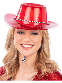 Red Metallic Cowboy Hat Dress Loud