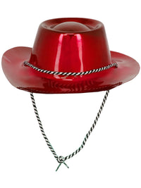 Red Metallic Cowboy Hat Dress Loud