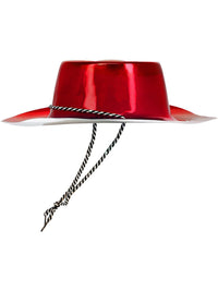 Red Metallic Cowboy Hat Dress Loud