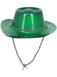 Green Metallic Cowboy Hat Dress Loud